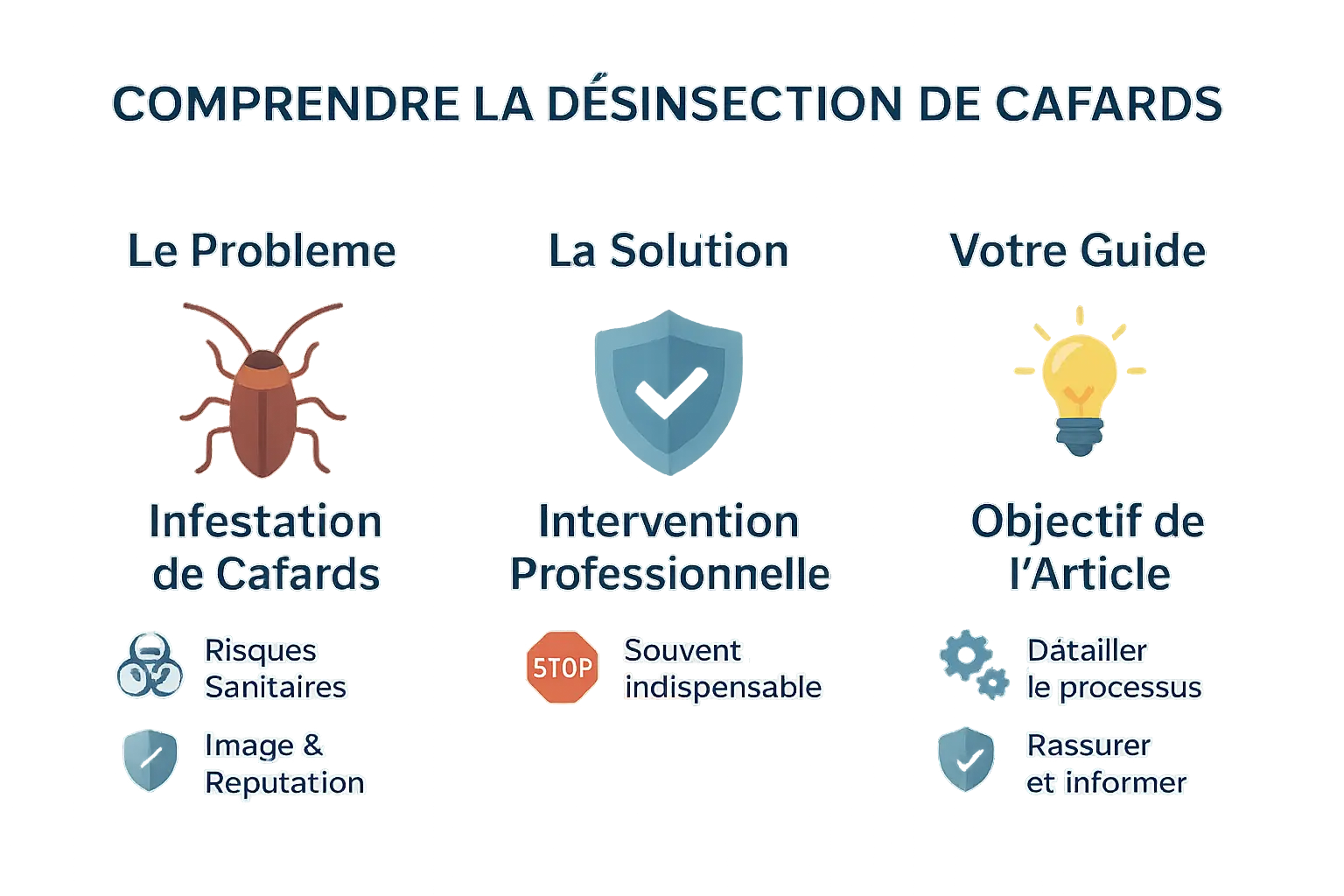 Illustration d'une désinsectisation professionnelle contre les cafards
