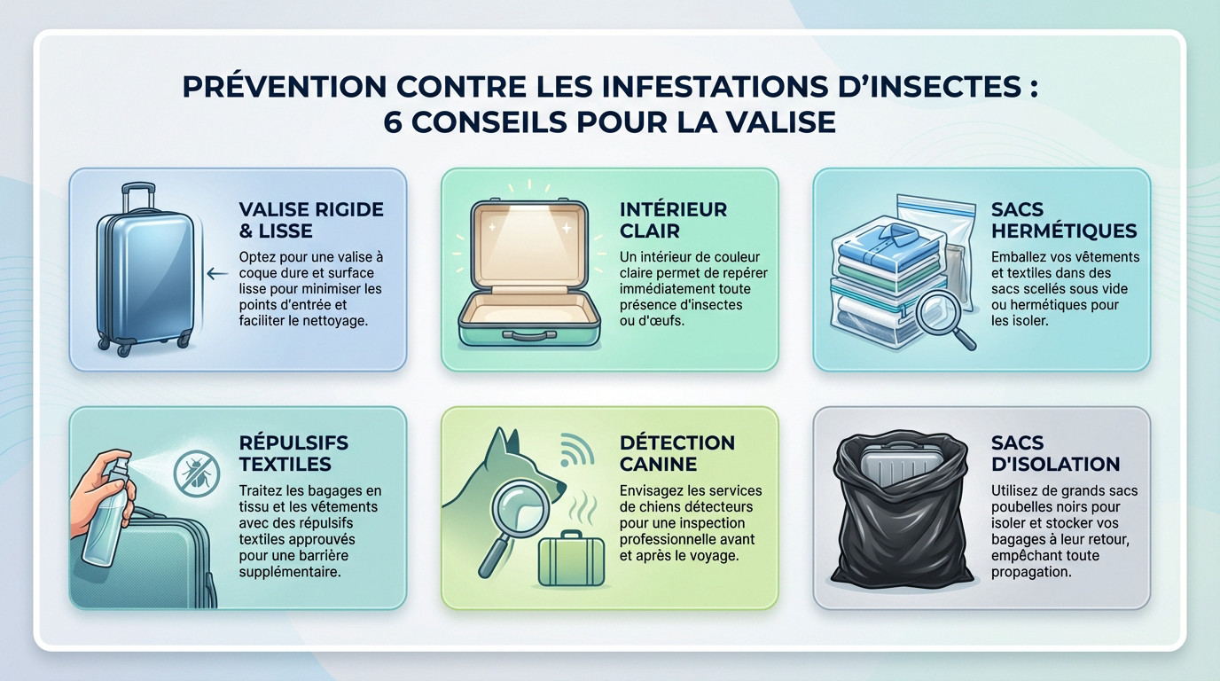 Conseils pratiques pour protéger ses valises des punaises de lit avant un voyage