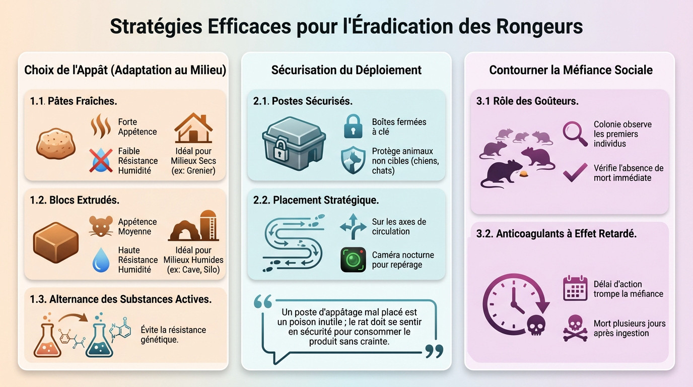 Stratégies d'appâtage pour la dératisation d'une grange