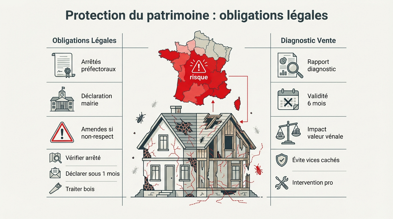 Maison protégée contre les termites et respect des obligations légales
